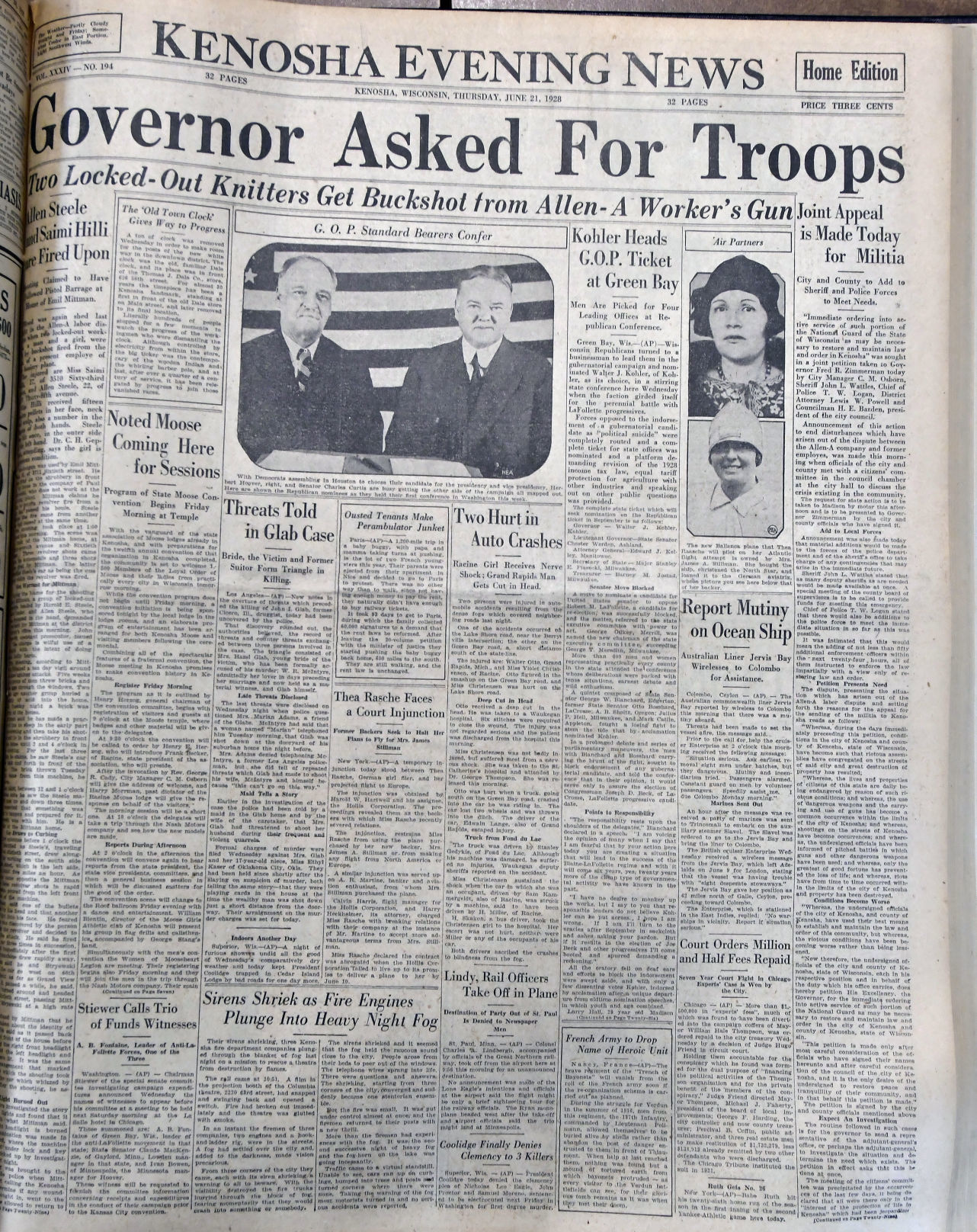 HISTORIC FRONT PAGE